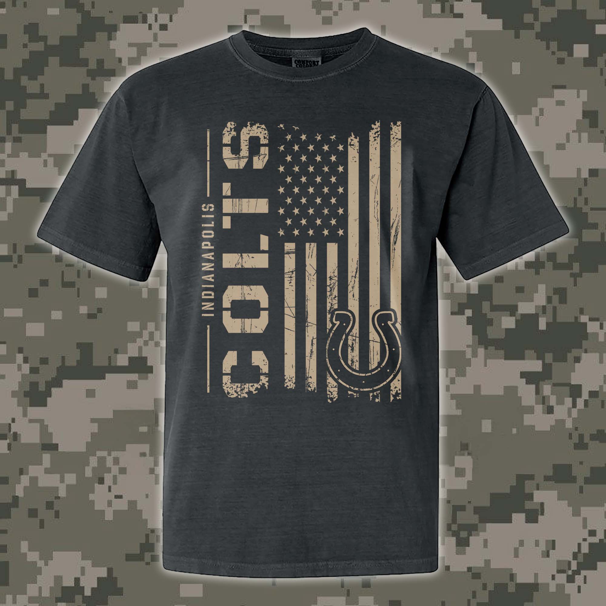 Indianapolis Colts T-shirt Colosseum OHT Military Appreciation Flag PT68197